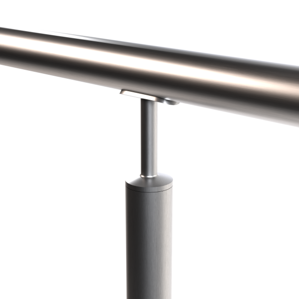 Pfosten Boden 42,4 Geländer Balkon Treppengeländer Steher Rundrohr Edelstahl V2A